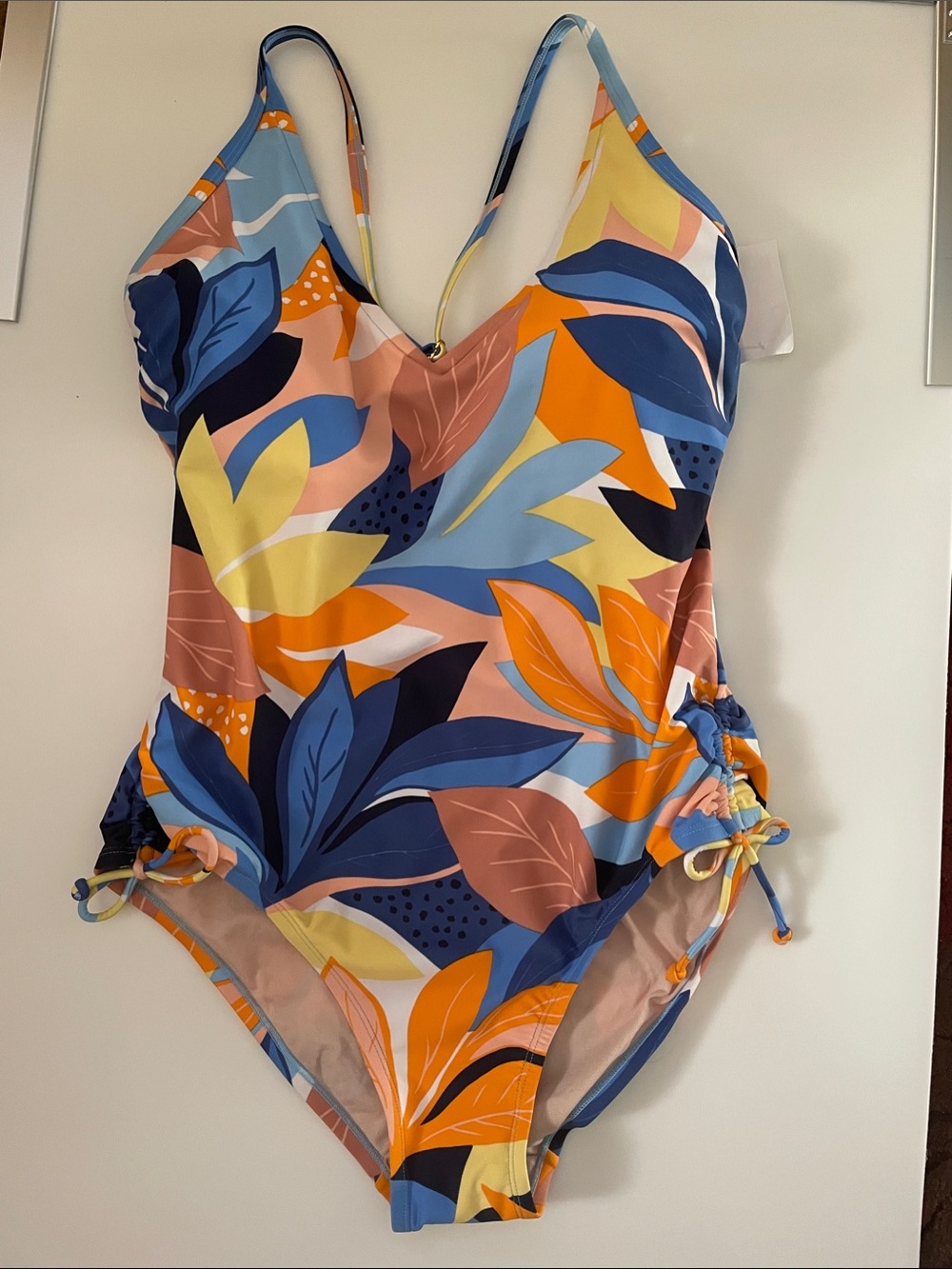 NWT Size XL Kona Sol Multicolor Tropical One-Piece Swimsuit